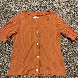 🧡Madewell Orange Button-Up Shirt🧡